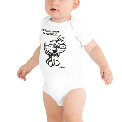 The SnR "Purrfect" Baby Short Sleeve Onesie (Mona)