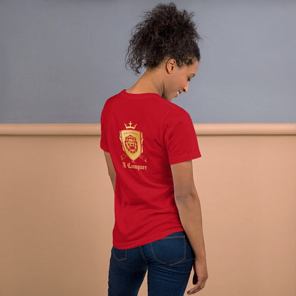 Empower Mirror Tee: 'I Conquer' Reflective Gym Shirt ( It's supposed to be backwards!)