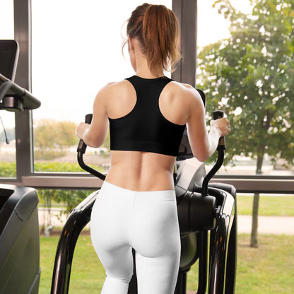The SnR Luxe Sports Bra (Black, removable pads)