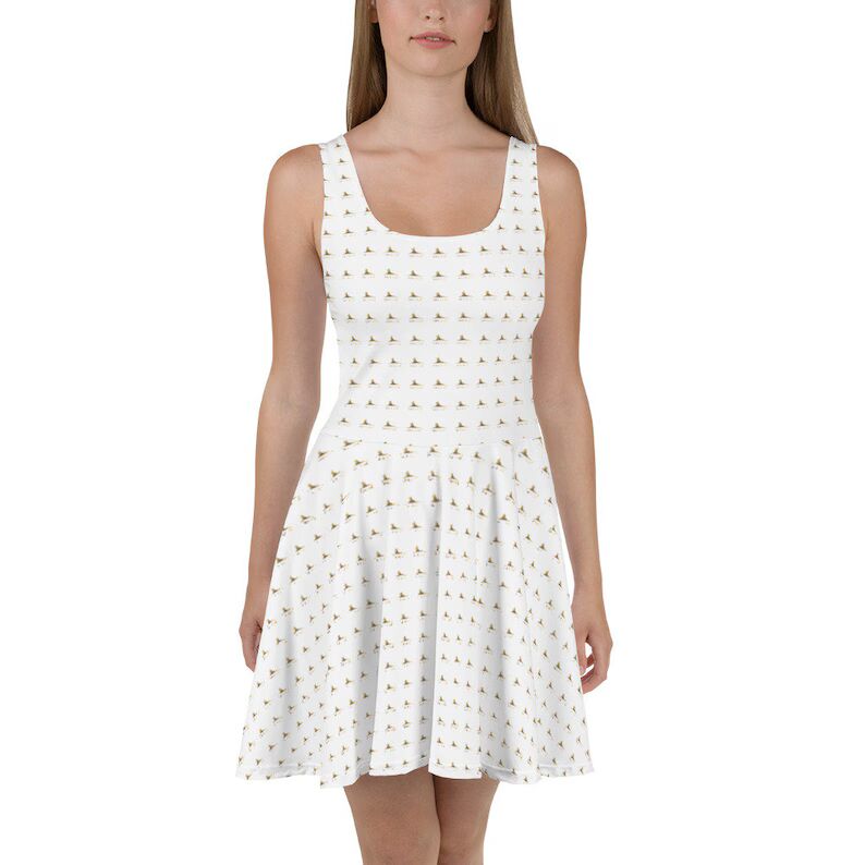 Regal Cat Skater Dress: 'S&R' Tiara Chic