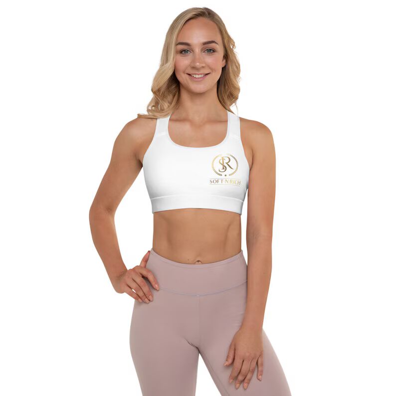 The SnR Luxe Sports Bra (White, removable pads)