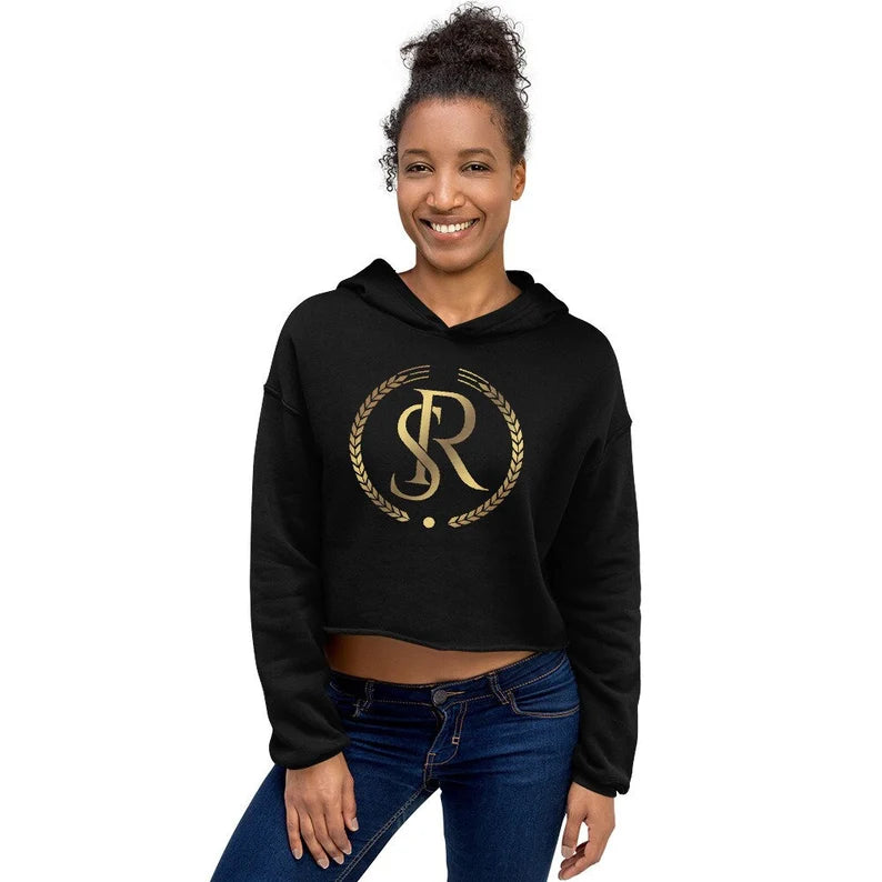 Chic Cropped Hoodie: 'S&R' Luxe Loungewear for Women