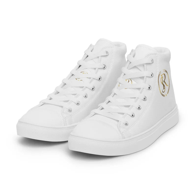 Classic Luxe High-Tops: 'S&R' Canvas Sneakers for Women