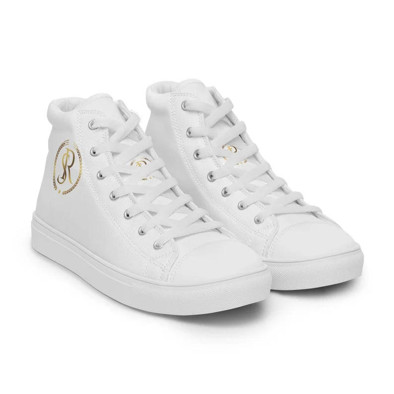 Classic Luxe High-Tops: 'S&R' Canvas Sneakers for Women