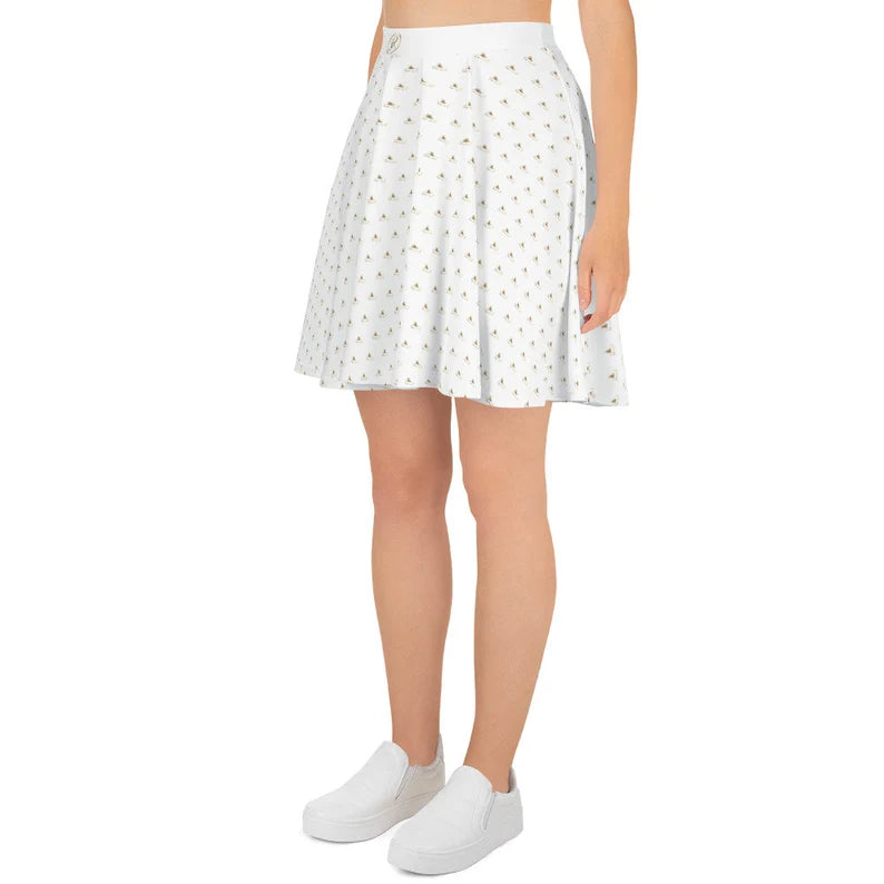 Regal Flair Skater Skirt: 'S&R' Cat Tiara Design