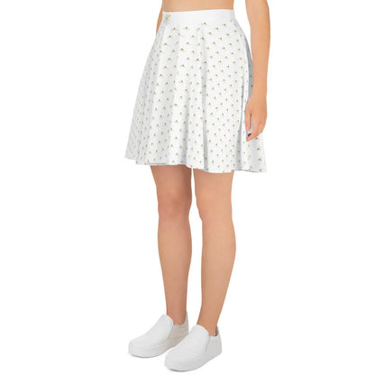 Regal Flair Skater Skirt: 'S&R' Cat Tiara Design
