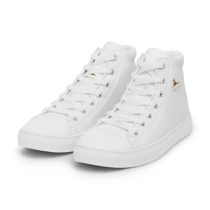 Regal Kicks: 'S&R' Cat Tiara High-Top Canvas Sneakers