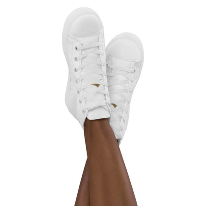 Regal Kicks: 'S&R' Cat Tiara High-Top Canvas Sneakers