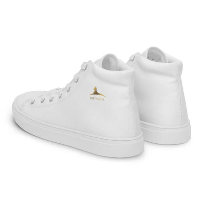 Regal Kicks: 'S&R' Cat Tiara High-Top Canvas Sneakers