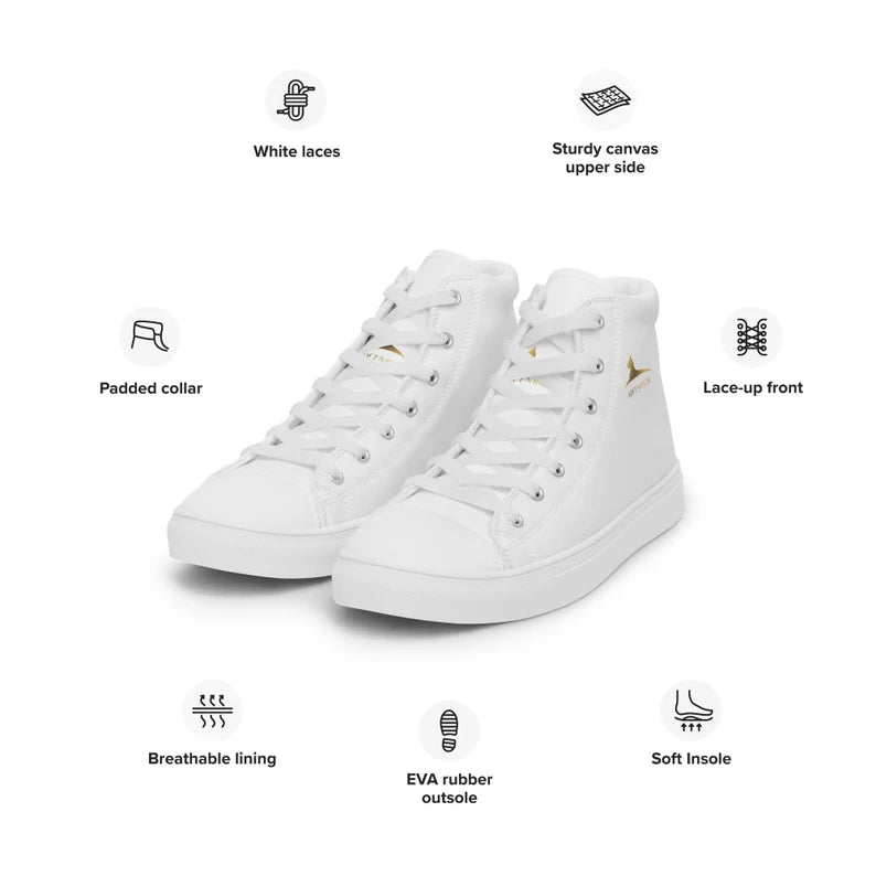 Regal Kicks: 'S&R' Cat Tiara High-Top Canvas Sneakers