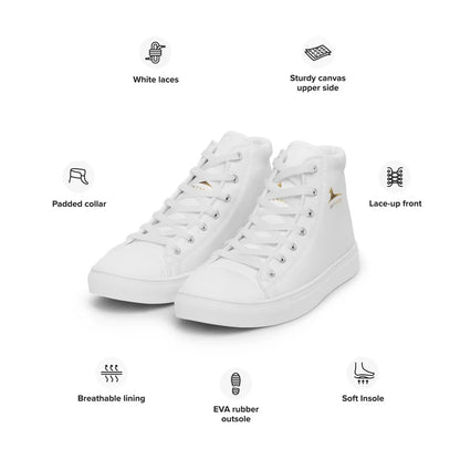 Regal Kicks: 'S&R' Cat Tiara High-Top Canvas Sneakers