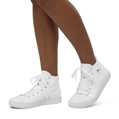 Regal Kicks: 'S&R' Cat Tiara High-Top Canvas Sneakers