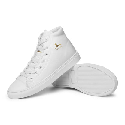 Regal Kicks: 'S&R' Cat Tiara High-Top Canvas Sneakers
