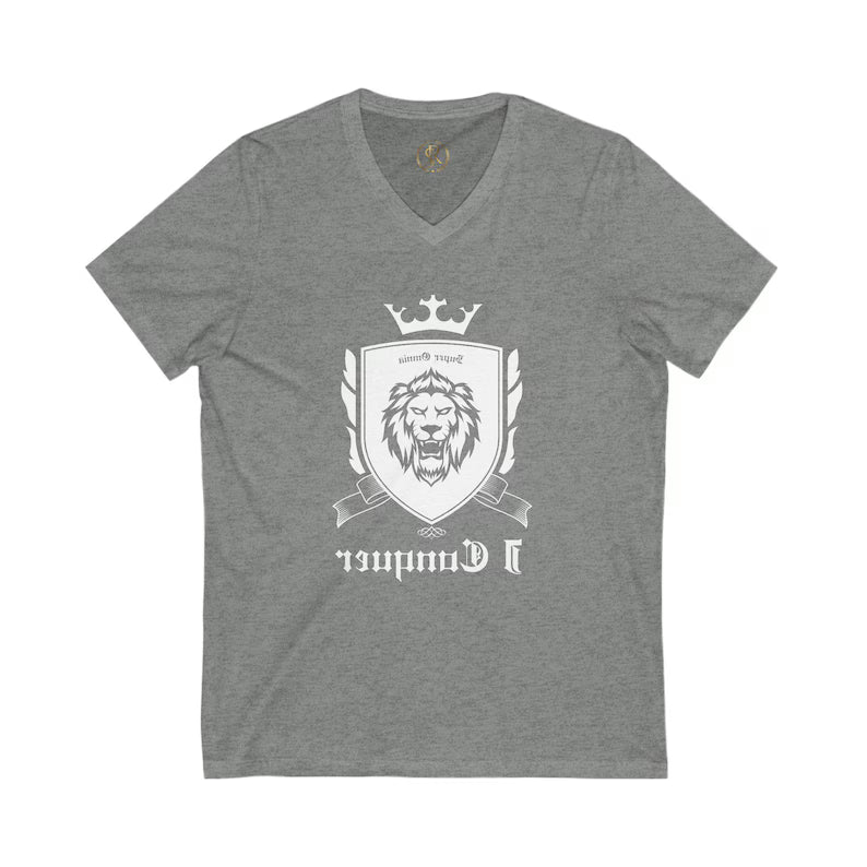 SnR Mirror Reminder Unisex V-Neck Tee, Casual Short Sleeve Shirt, Everyday Wear, Gift for Him/Her, Birthday Present, Relaxed Style