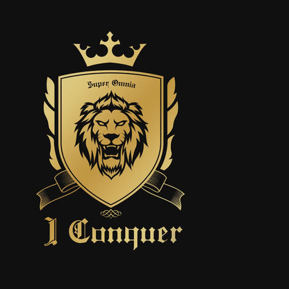 Empower Mirror Tee: 'I Conquer' Reflective Gym Shirt ( It's supposed to be backwards!)